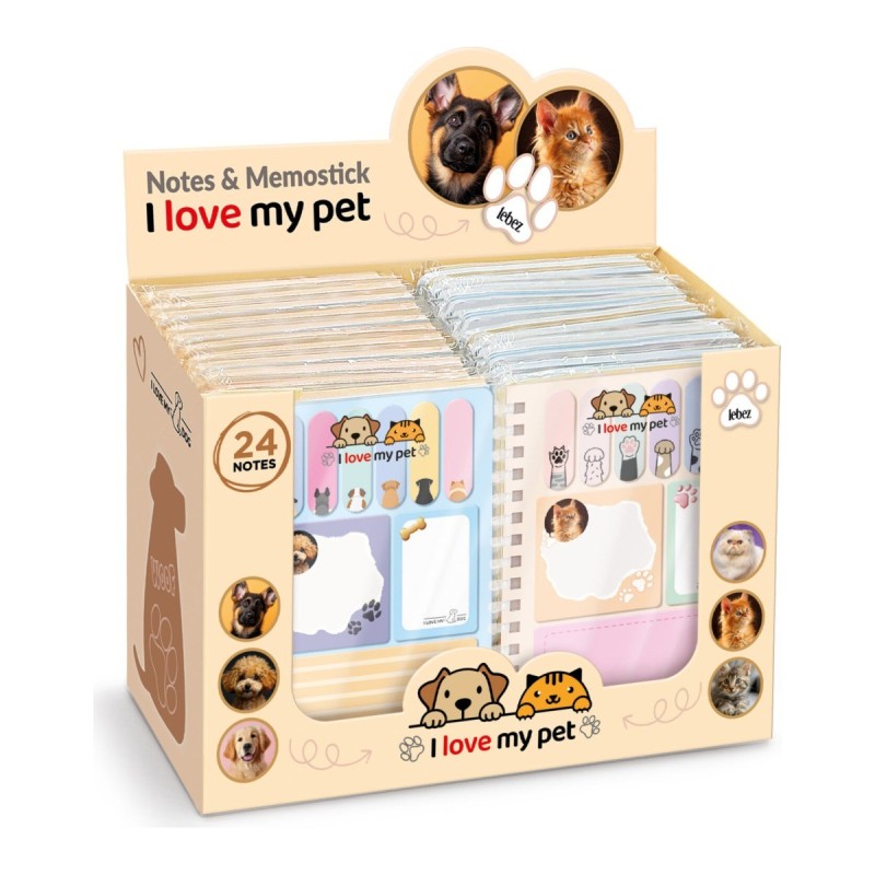 Notes Lebez I Love My Pet 30 fogli con 180 sticky notes - 82079
