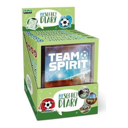 Diario segreto Lebez Football Time 160 pagine con lucchetto, espositore da 6 pezzi - 61903