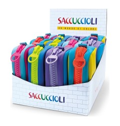 Taschetta Saccuccioli Zippy Colors con megazip, espositore da 12 pezzi - 81529