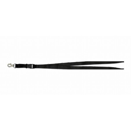 Cordoncino porta badge Lebez con clip, colore nero, confezione da 50 pezzi - 31-095-N