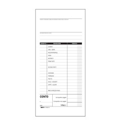 Blocco conto ristorante con dettaglio voci 100 fogli uso mano 22x10 Edipro - E5343N