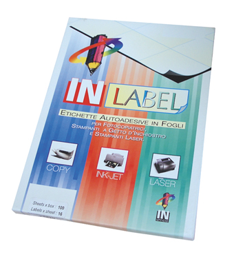 100 pezzi Etichette laser bianche ufficio 105x36 23219