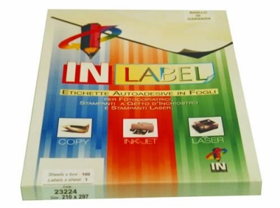 100 pezzi Etichette laser bianche ufficio 105x37 23220