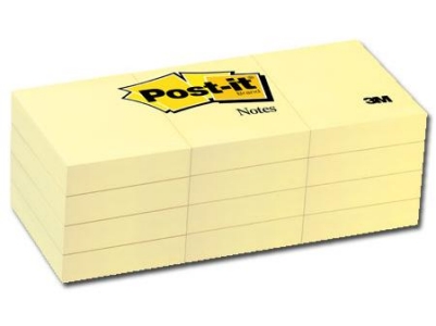 3M 12 pezzi Post-it giallo canarino 38x51