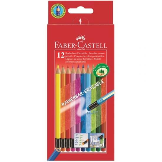 12 pz Pastelli Faber colori assortiti cancellabili 116612
