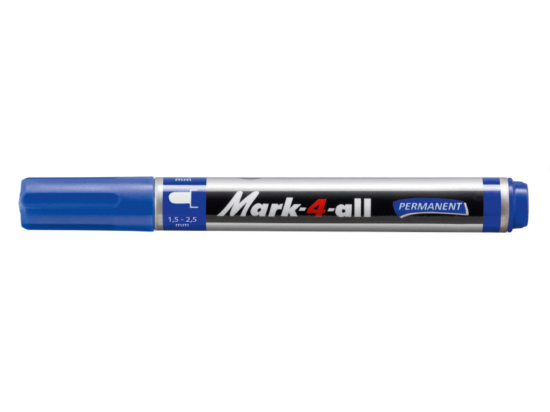 10 pz Pennarello Marker Stabilo Mark 4 All blu punta tonda 651/41