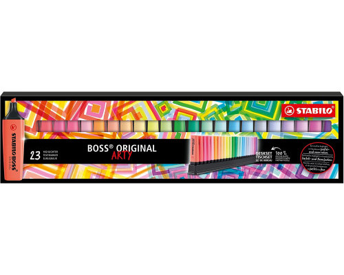 Desk set evidenziatori Stabilo Boss® Original 2-5 mm colori assortiti -  Conf. 23 pezzi - 7023-01-5 a soli 33.93 € su