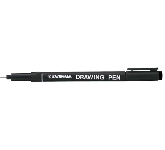 SNOWMAN Penna Graduata Pennino Nero da 0,7 Drawing Pen 12 Pezzi FT700.07