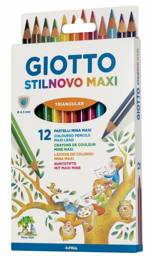 FILA Colori pastello Giotto Stilnovo Maxi triangolare assortiti da