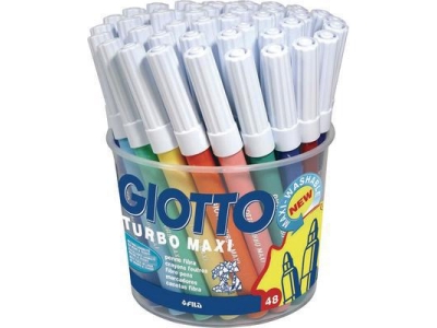 FILA Giotto Turbo Maxi Pennarelli a Spirito per Bambini Inchiostro Lavabile  48 Colori 5214