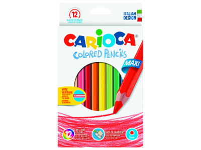 12 pz Pastelli Carioca Jumbo colori assortiti 41406