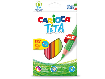 12 pz Pastelli Carioca Tita maxi colori assortiti 42789
