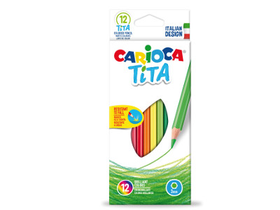 12 pz Pastelli Carioca Tita colori assortiti 42793