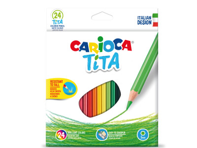 24 pz Pastelli Carioca Tita colori assortiti 42794