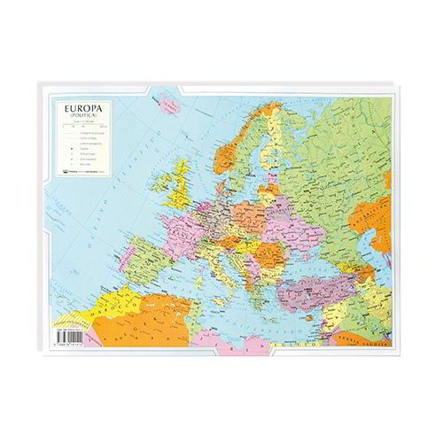 CWR 10 pezzi Carta geografica A3 Europa plastificata fisico