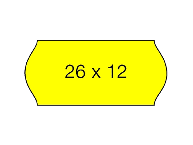MARKIN Etichette prezzatrice onda giallo perm. 26x12 X3502612GI