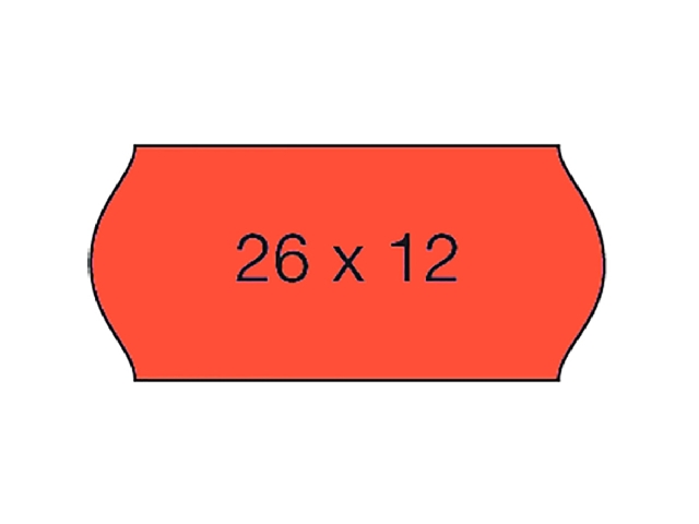 MARKIN Etichette prezzatrice onda colore arancio 26x12 X3502612AR