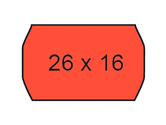 MARKIN Etichette prezzatrice onda arancio perm. 26x16 X3502616AR