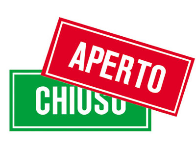 LETTERFIX VARIPOL Targa Cartello CHIUSO APERTO 15X4 T01300