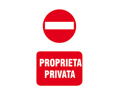 LETTERFIX ECOTARGA Targa Cartello PROPRIETa' PRIVATA 20x30 T06015