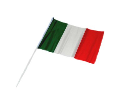 Bandiera Nazionale ITALIA con Asta cm 30x45  E0651