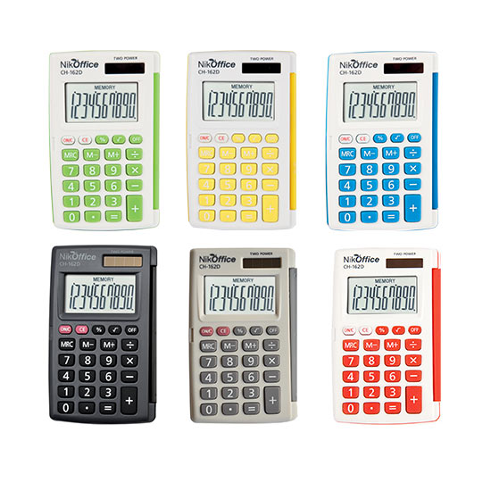 Calcolatrice 10 C tascabile in colori assortiti 08/056
