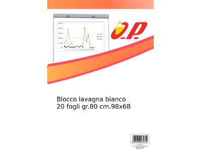 BLOCCO LAVAGNA BIANCO 20FG. GR.80 70x100 OP