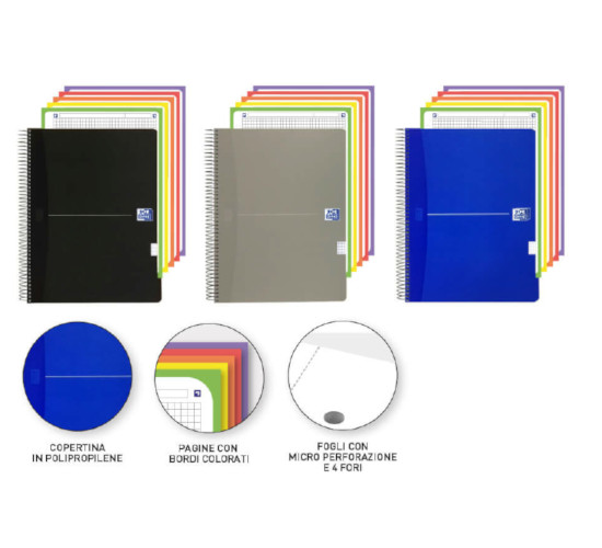 Maxi quaderno A4 copertina 200 gr/mq - 20+1 ff 80 gr/mq Colorclub righe B  5710 a soli 1.05 € su
