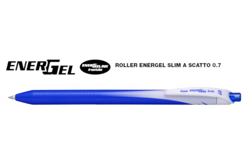 Pentel EnergelX Inchiostro Viola punta retrattile da 0,7mm Penne roller con inchiostro a Gel confezione da 12 